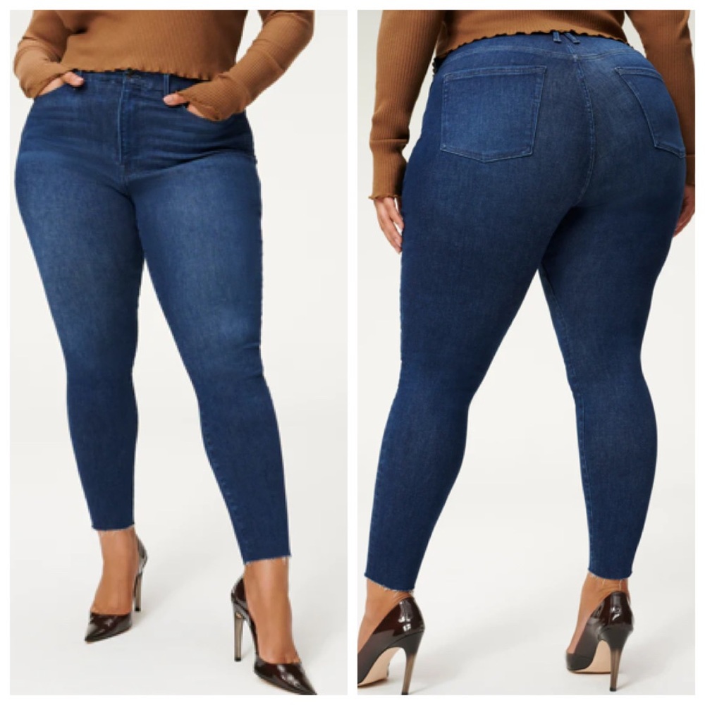 Good American Always Fits Good Legs in Blue838 Skinny Jeans Plus Size 20-26